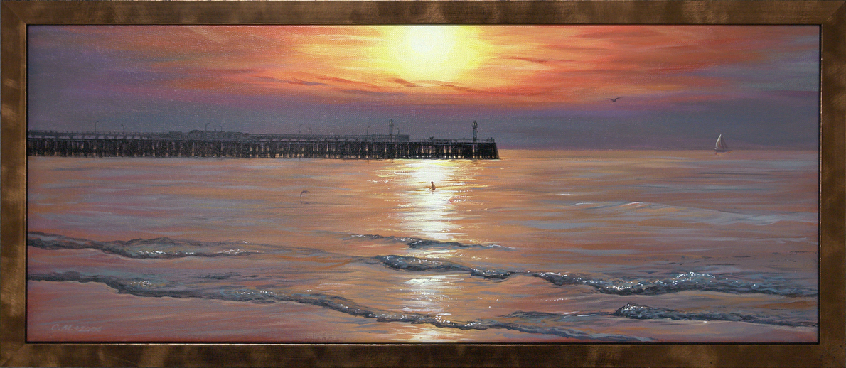 Der Sonnenuntergang an der Nordsee